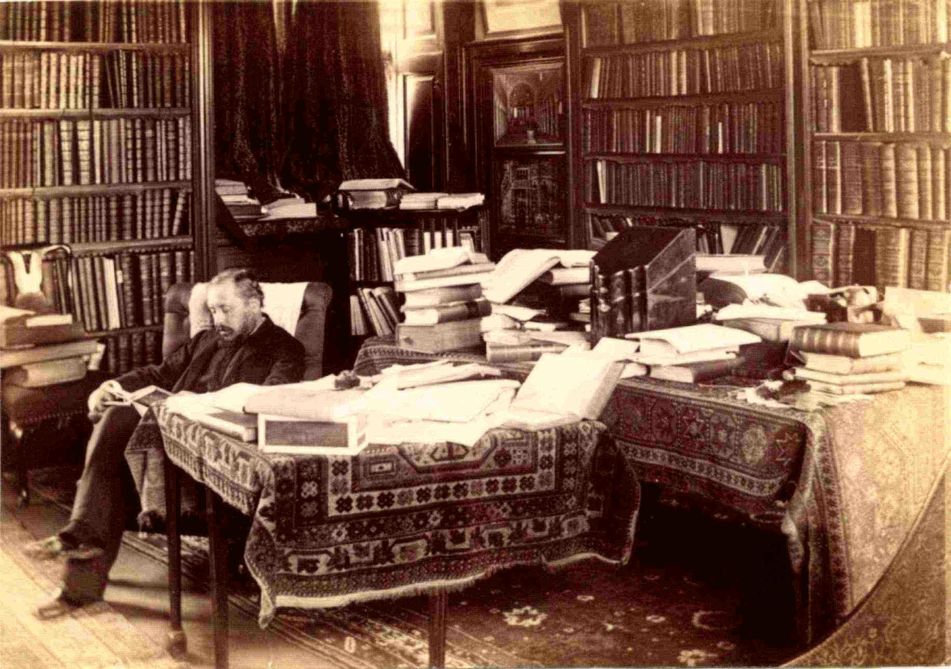 William Robertson Smith' Arbeitszimmer in Cambridge, ca. 1889, FP